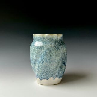 Blue Ivory Twist Vase